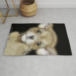 Spiked Brown Chihuahua Puppy Rug | Spiked, Graphicdesign, Chihuahua, Charged, Infant, Fur, Tiny, Baby, Pet, Puppy 