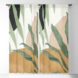 Abstract Art Tropical Leaves 4 Blackout Curtain | Thingdesign, Summer, Flowers, Abstract, Landscape, Watercolor, Green, Botanical, Jungle, Shapes 