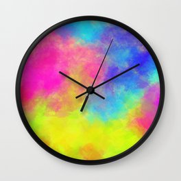 Color powder Wall Clock | Colorrainbow, Texture, Colorful, Vividcolors, Digital, Painting, Colorpowder, Graphicdesign 