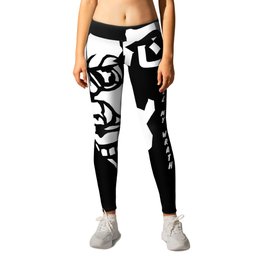 Agyo and Ungyo Japanese Urban Legend Leggings | Urban, Classic, Agyo, Traditional, Ungyo, Giant, Japanese, Culture, Tradition, Graphicdesign 