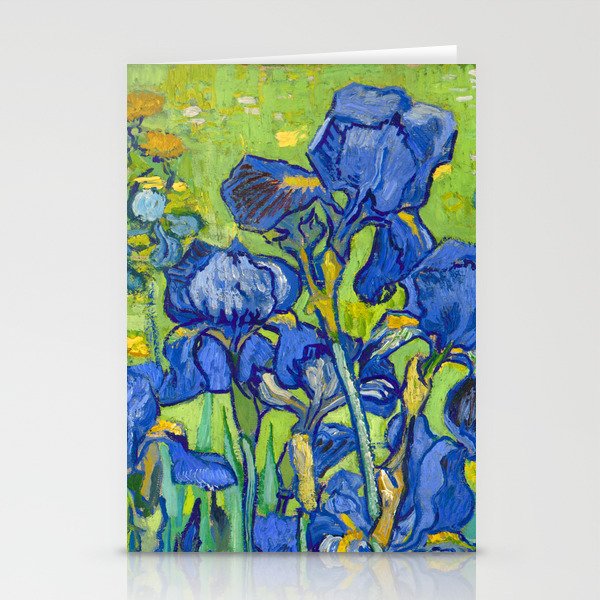 Vincent Van Gogh Irises Painting Detail Stationery Cards By