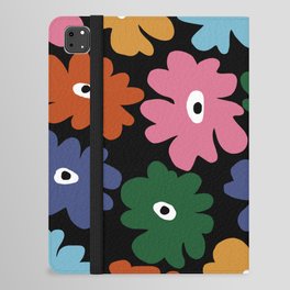 Retro blooming night  iPad Folio Case | Graphicdesign, Colorful, Cute, Abstract, Spring, Summer, Fun, Botanical, Minimal, Digital 