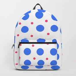 Big Blue Dots Pattern Backpack | Dots, Background, Wallpaper, Polka, Pattern, Fabric, Circles, Soft, Seamless, Blue 