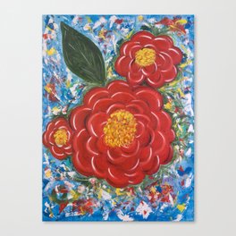 Flores Rojas Canvas Print