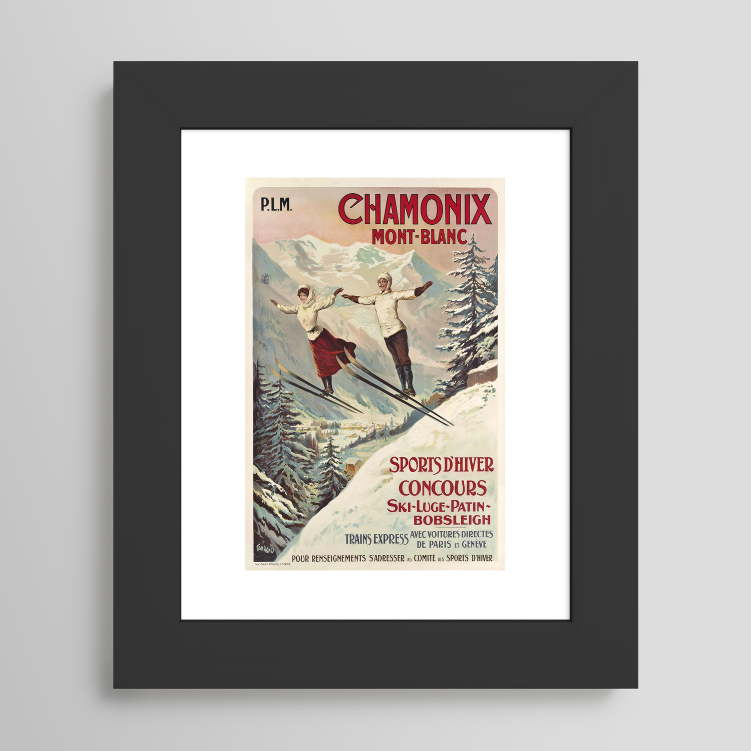 input Overflødig matematiker vintage Plakat PLM Chamonix Mont Blanc Framed Art Print by Vintage Lorena |  Society6