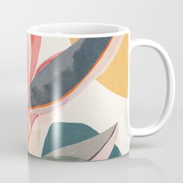 Colorful Branching Out 05 Coffee Mug | Watercolor, Nature, Colorful, Art, Pattern, Ficus, Abstract, Curated, Pot, Plant 