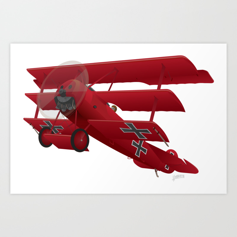 Wallpaper Dr 1 Red Baron Triplane Wwi Warbird Art Print By Hobrath Society6 Desktop Wallpaper