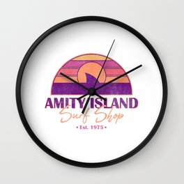 Amity Island Surf Shop Wall Clock