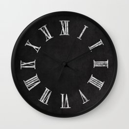 Simple Chalkboard background- black - Autum World Wall Clock | Solid Color, Chalkboard, Graphicdesign, Plainblack, Boho, Gray, Classicblack, Midcenturymodern, Bohemian, Abstract 