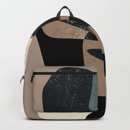 Clay Shapes Black, Teal and Offwhite Backpack