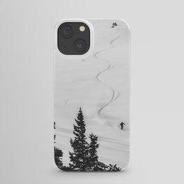 Backcountry Skier // Fresh Powder Snow Mountain Ski Landscape Black and White Photography Vibes iPhone Case | Black And White B W, Miller Photography, Mammoth Snowboarding, Curated, Vail Lift Lifts Mt, Landscape Warren Q0, Mountain Mountains, Alpine Slopes Tree, Snow Snowy Snowing, Ski Skier Skiing 