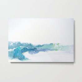 Pond Metal Print | Watercolor, Gradient, Layers, Pond, Softtones, Water, Blue, Wash, Transparent, Subtletones 
