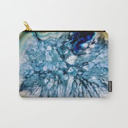 Blue Crystalline Carry-All Pouch