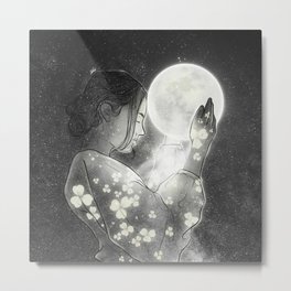 The moon & me. Metal Print