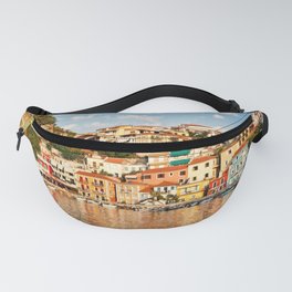 The colorful houses of Parga, Greece Fanny Pack