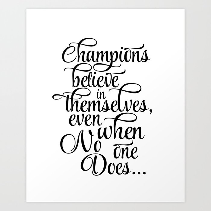 Black White Art Quote Inspirational Print Typography Art Modern Poster Home Decor Muhammad Ali Qu Art Print By Micheltypography Society6