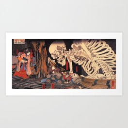 Takiyasha the Witch and the Skeleton Spectre, by Utagawa Kuniyoshi Kunstdrucke