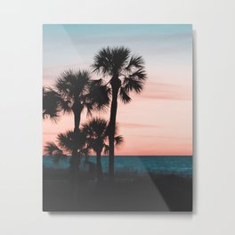 Edisto Beach Metal Print | Southcarolina, Coastal, Landscape, Sea, Palmtree, Photo, Dawn, Digital, Boho, Beachlife 