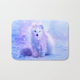 Arctic iceland fox Badematte | Dog, Cute, Wolf, Snow, Fox, Stars, Winter, White, Galaxy, Space 
