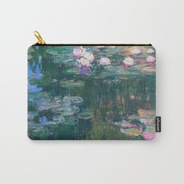 Claude Monet - Water Lilies Carry-All Pouch | Painting, Pond, Spring, Summer, Present, Monet, Plants, Lilies, Girl, Love 