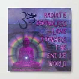 Boundless Buddha Metal Print | Buddha, Rainbow, Body, Photomanipulation, Love, Stars, Digital, Light, Energy, World 