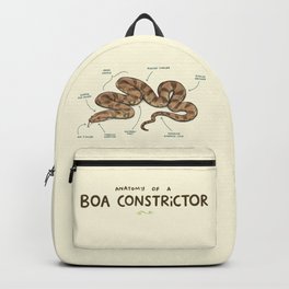 Anatomy of a Boa Constrictor Backpack | Brown, Animal, Boaconstrictor, Drawing, Alternative, Pet, Wild, Snakes, Reptiles, Serpent 