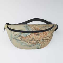 Vintage Trieste Italy Map (1911) Fanny Pack