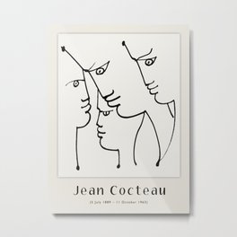 Poster-Jean Cocteau- L'Europe notre patrie (Europe our homeland). Metal Print | Stylematisse, Modern, Linocut, Cocteau, Face, Wallposter, Livingroomart, Poster, Stylepicasso, Lineardrawings 