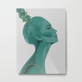 Turquoise Beauty Metal Print