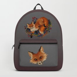 Sly Fox Spirit Animal Backpack | Intelligent, Spirit, Red, Fox, Brown, Poofy, Wild, Cunning, Fuzzy, Animal 