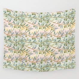 olive branches pattern Wall Tapestry