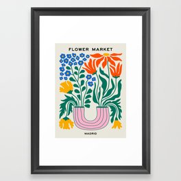 Flower Market 04: Madrid Framed Art Print | Madrid, Decor, Flower, Bouquet, Market, Boho, Vase, Plants, Tropical, Art 