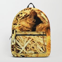 Japanese Wild Cat  Backpack | Digital, Photo, Japan, Travel Photography, Japanese, Wildlife, Cat 