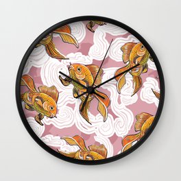 Asian Goldfish Wall Clock