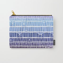 Low Poly Pink, Purple, and Blue Gradient Carry-All Pouch | Ombre, Blue, Bohemian, Soft, Violet, Funky, Stripes, Lowpoly, Gradient, Groovy 