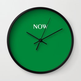 NOW IRISH JIG Green solid color Wall Clock | Leaf, Gress, Minimalist, Minimal, Solid, Jig, Plain, Irish, Fern, Painting 