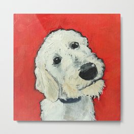 Toby Metal Print | Kitchen, Puppy, Joy, Love, Dog, Red, Passion, Portrait, Labradoodle, Oil 