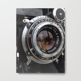Captured Metal Print | Black and White, Lens, Cameralens, Photo, Mockba, Digital, Oldcamera 