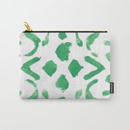 Panacea No. 14 Carry-All Pouch | Pattern, Stencil, Gouache, Painting, Cutpaper, Green 