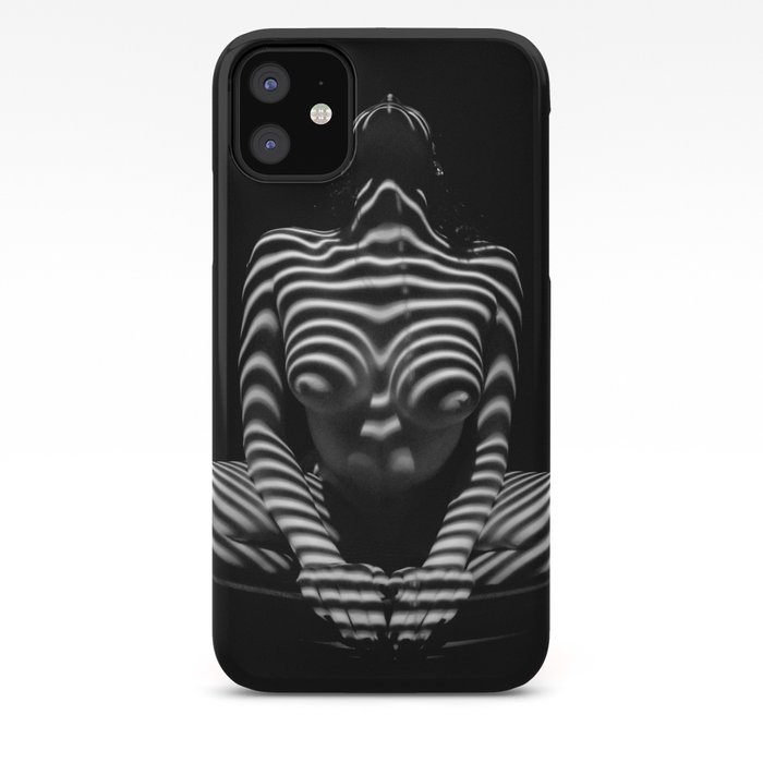1152 Mak Abstract Nude Black White Zebra Striped Woman