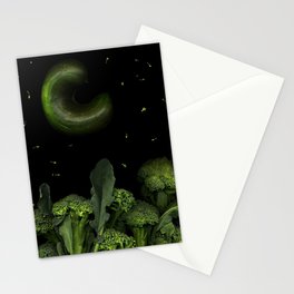 Moon over Broccoli Stationery Cards