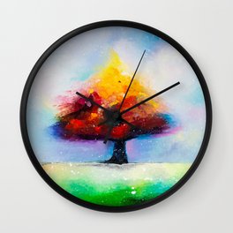 Lonely tree Wall Clock