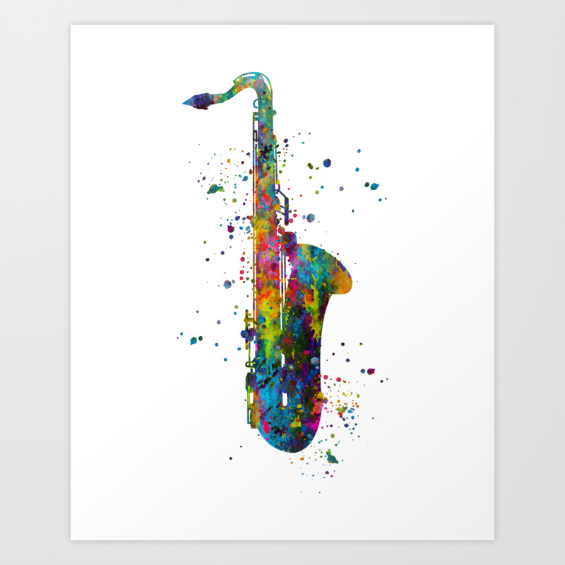 Saxophone Art Print By Zuzis Society6