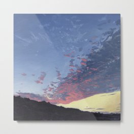 Wing Metal Print | Beautiful, Glow, Sunset, Sunrise, Painting, Majestic, Wing, Outdoors, Light, Silhouette 