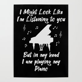 Piano Pianist Instrument Teacher Gift Poster