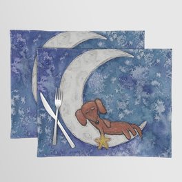 Dachshund on the Moon Placemat