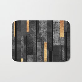 Urban Black & Gold Badematte | Graphic Design, Abstract, Pattern, Graphicdesign, Curated, Digital 