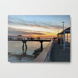 Sunset on the Edmonds Washington Fishing Pier Metal Print | Pugetsound, Ferry, Edmondswalk, Edmondsferry, Pacificsunset, Fishingpier, Edmondspier, Photo, Sunsetpier, Pacificocean 