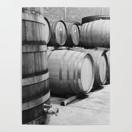 Wine barrels in Wine Estate Cellar Poster