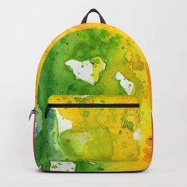 Rainbow Watercolor Texture Abstract Pattern Backpack